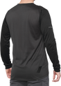 100% Ridecamp Long-Sleeve Jersey for Cycling - Black/Charcoal, Small (Part No. 40028-00000)
