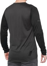 100% Ridecamp Long-Sleeve Jersey for Mountain Biking - Black/Charcoal, XL - Part 40028-00003