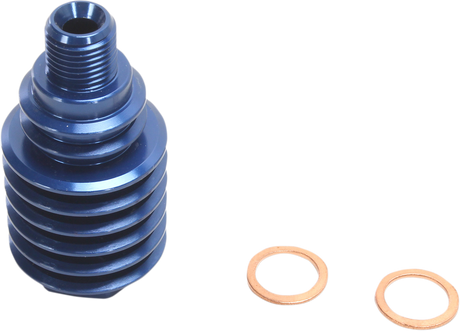 MOOSE OFFROAD Rear Brake Caliper Cooler - Blue (Part M73-120) for ATV, Dirt Bike, and Off-Road Vehicles