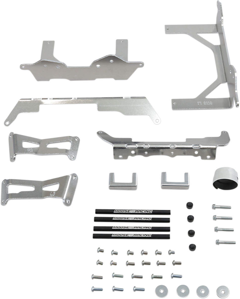 MOOSE OFFROAD Radiator Braces - Silver - Kawasaki 11-8018