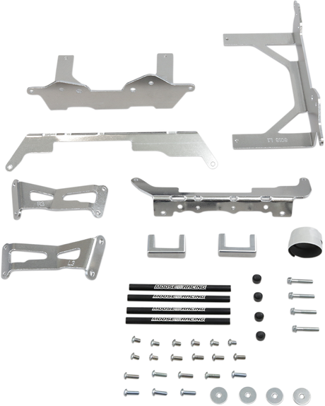 MOOSE OFFROAD Radiator Braces - Silver - Kawasaki 11-8018