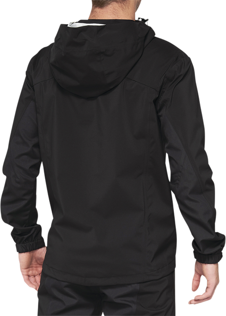 100% Hydromatic Jacket for Motorcycles - Black XL - Part 40039-00003, Waterproof and Breathable Riding Gear
