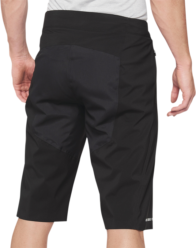 100% Hydromatic Water Resistant Shorts - Black, US 32 Fit - Part 40040-00002, Ideal for Off-Road and Trail Riding