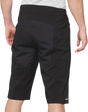 100% Hydromatic Water Resistant Shorts - Black, US 32 Fit - Part 40040-00002, Ideal for Off-Road and Trail Riding