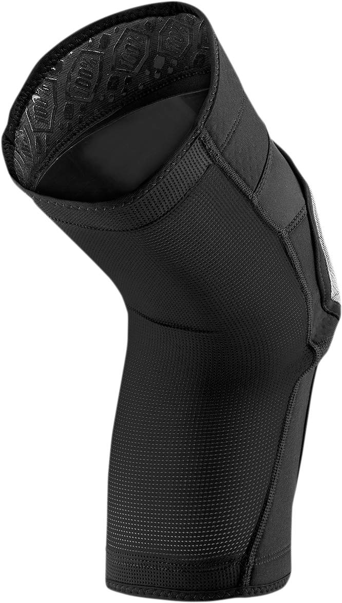 100% Ridecamp Knee Guards - Black/Gray - Small - Lightweight Protection for Off-Road and Trail Riding