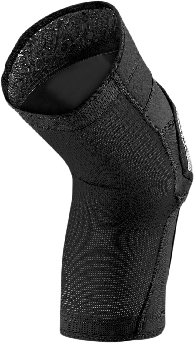 100% Ridecamp Knee Guards - Black/Gray - Small - Lightweight Protection for Off-Road and Trail Riding
