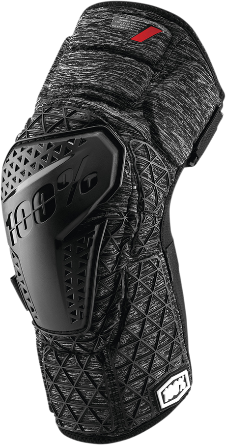 100% Surpass Knee Guards - Heather Gray/Black, Large | Impact-Absorbing Protective Gear for MTB and BMX