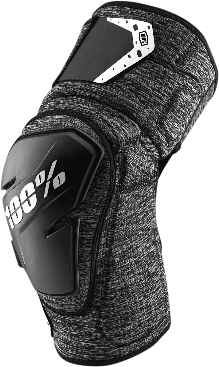100% Fortis Knee Guards - Heather Gray/Black, S/M | Designed for Mountain Biking & Off-Road Cycling