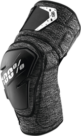 100% Fortis Knee Guards - Heather Gray/Black for Mountain Biking, Enduro, and Trail Riding - Part No. 70007-00004