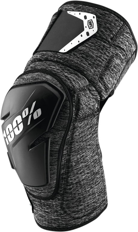 100% Fortis Knee Guards - Heather Gray/Black for Mountain Biking, Enduro, and Trail Riding - Part No. 70007-00004