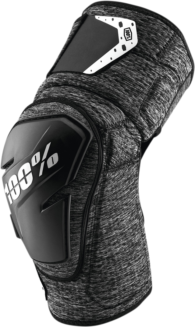 100% Fortis Knee Guards - Heather Gray/Black for Mountain Biking, Enduro, and Trail Riding - Part No. 70007-00004
