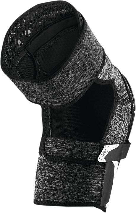 100% Fortis Knee Guards - Heather Gray/Black, S/M | Designed for Mountain Biking & Off-Road Cycling