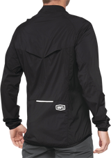 100% Corridor Stretch Windbreaker Jacket for Motorcycle Riding - Black, Size Large (Part No. 40042-00002)
