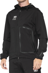 100% Hydromatic Jacket - Black, Medium - Waterproof and Breathable Motorcycle Riding Outerwear with Custom Logo