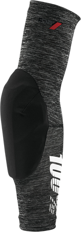 100% Teratec Elbow Guards - Heather Gray/Black, Large – Compatible with Off-Road and Mountain Biking