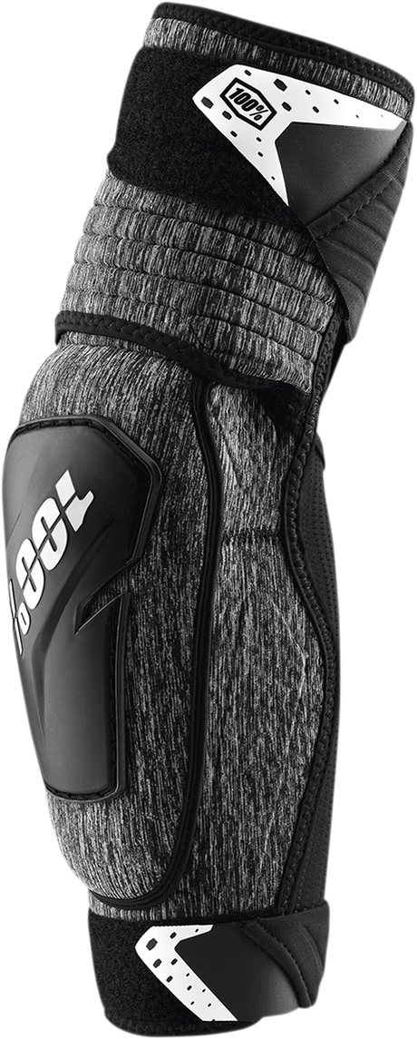 100% Fortis Elbow Guards - Heather Gray/Black for Youth and Adult Sizes