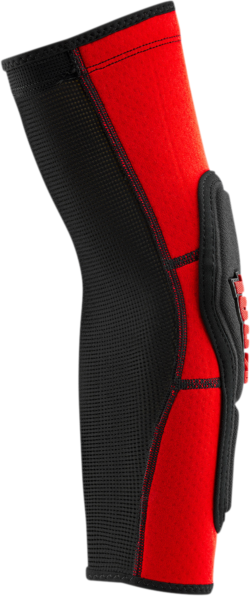 100% Ridecamp Elbow Guards - Small, Red/Black - Lightweight Slip-On Protective Gear for Off-Road Cycling