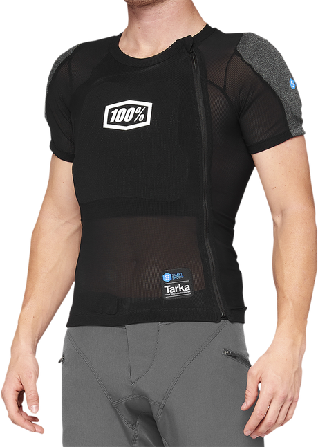 100% Tarka Short Sleeve Body Armor with SmartShock® Protection - Black - 2XL Fitment for Off-Road and Motocross Bikes