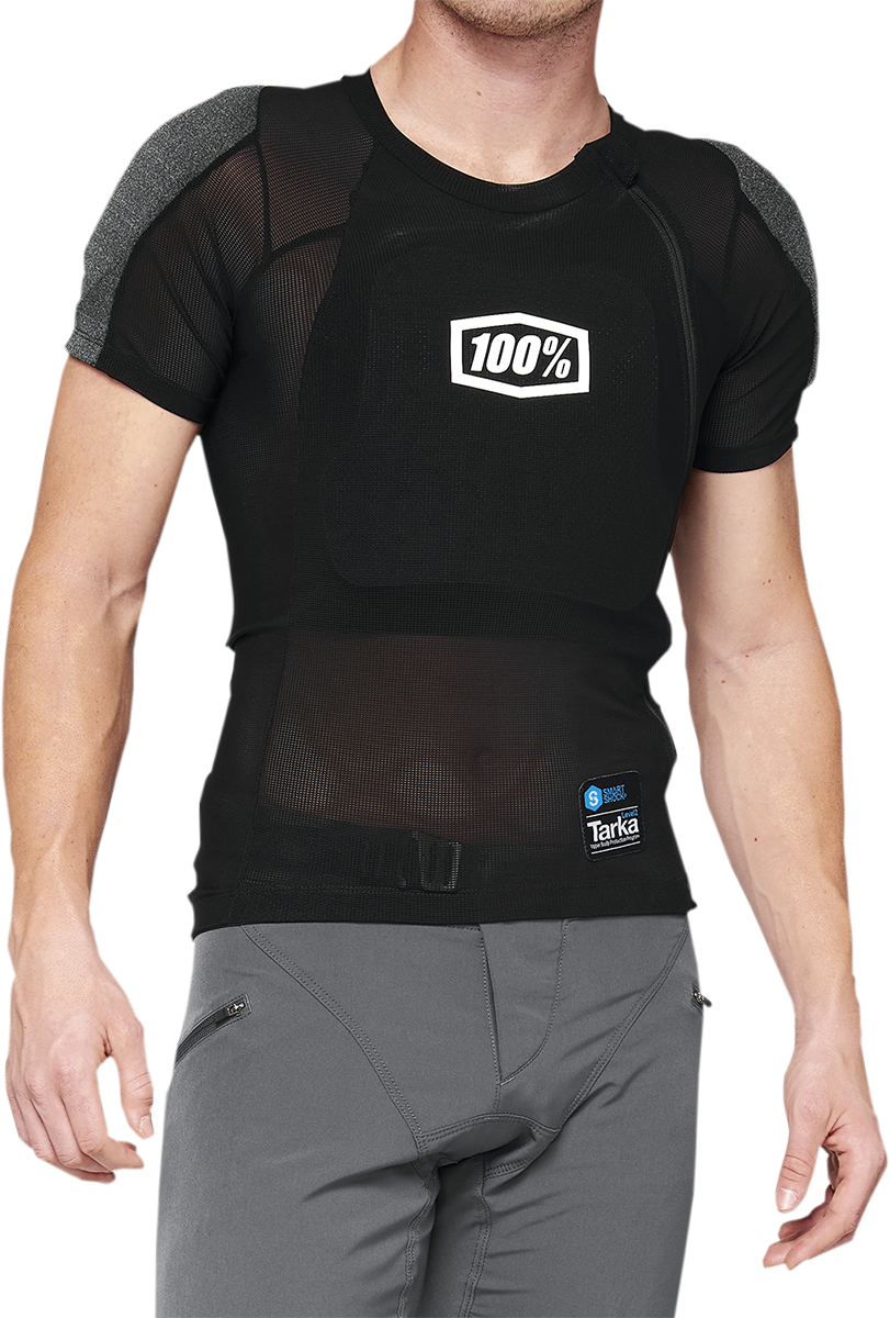 100% Tarka Short Sleeve Body Armor with SmartShock® Protection - Black - 2XL Fitment for Off-Road and Motocross Bikes
