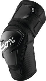 100% Fortis Knee Guards - Black, Large/X-Large Fit - Durable Protective Gear for Mountain Biking, BMX, and Off-Road Cycling