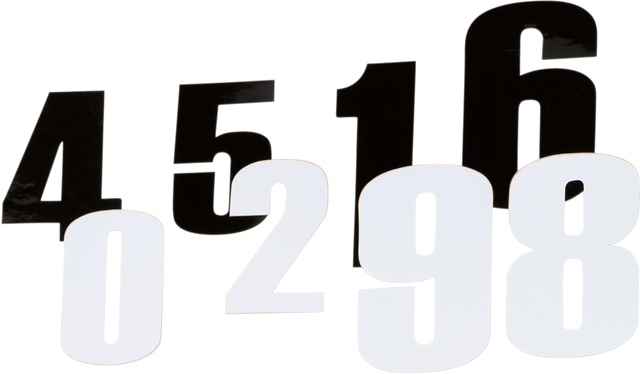 MOOSE OFFROAD Race Number 4 - Black - 4.5" 80014