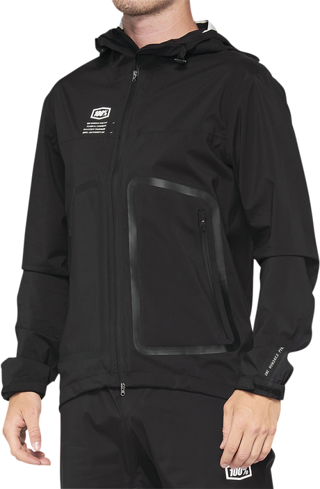 100% Hydromatic Jacket - Black, Small - Lightweight Waterproof Cycling Jacket with Aerodynamic Fit for Men and Women