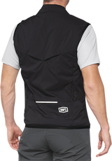 100% Corridor Stretch Vest for Road Bikes – Black, Large – Part No. 40043-00002 – Wind and Water Resistant Cycling Vest