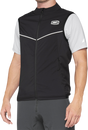 100% Corridor Stretch Vest XL - Black with Water-Resistant Micro Ripstop for Road Cycling