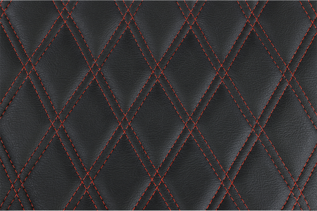 Drag Specialties Seats Extended Reach Predator III Seat for Harley FL '99-'07 with Double Diamond Black and Red Stitching