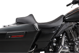Drag Specialties Seats Extended Reach Predator III Seat for Harley FL Models 1999-2007 - Black with Silver Stitching
