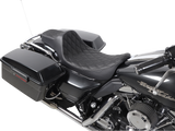 Drag Specialties Seats Extended Reach Predator III Seat for Harley FL '99-'07 with 6.5-Inch Driver Support, Black Stitching