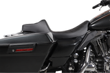Drag Specialties Seats Extended Reach Predator III Seat for Harley FL '99-'07 with 6.5-Inch Driver Support, Black Stitching