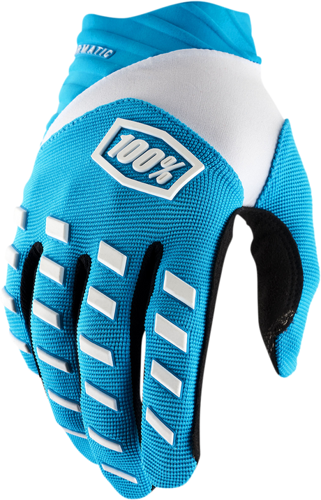 100% Airmatic Gloves - Blue - Medium for Motorcycle, ATV, and Dirt Bike Riding - Part 10000-00006