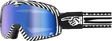100% Barstow Goggle with Blue Mirror Lens - Death Spray Design, Fits ATV, Dirt Bike, and Motocross