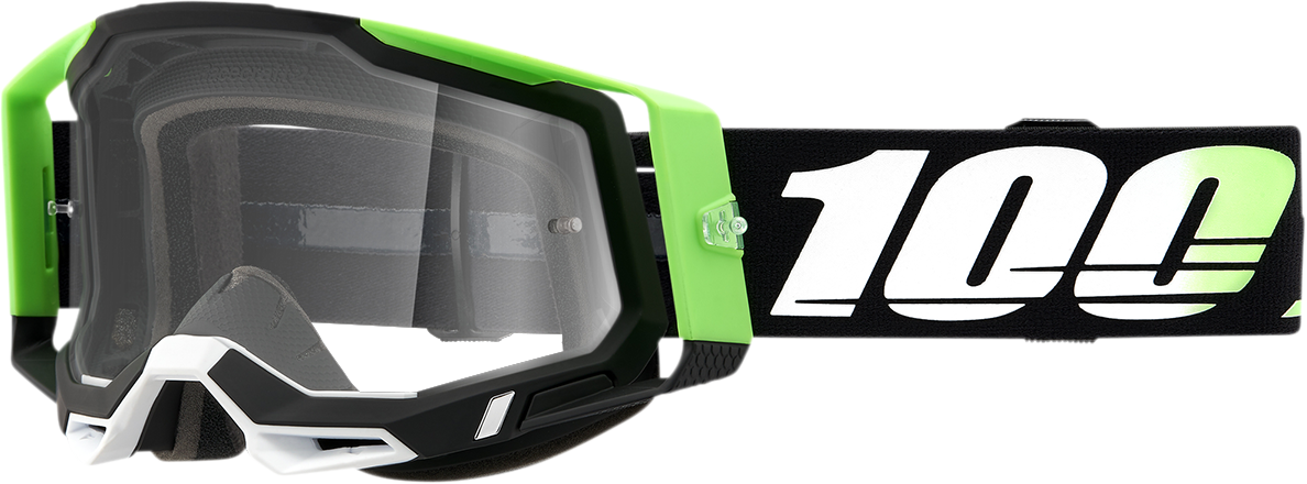 100% Racecraft 2 Goggle Kalkuta with Clear Lens - Model 50009-00006 for Off-Road and Motocross