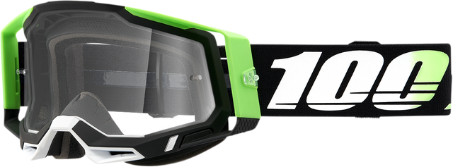 100% Racecraft 2 Goggle Kalkuta with Clear Lens - Model 50009-00006 for Off-Road and Motocross