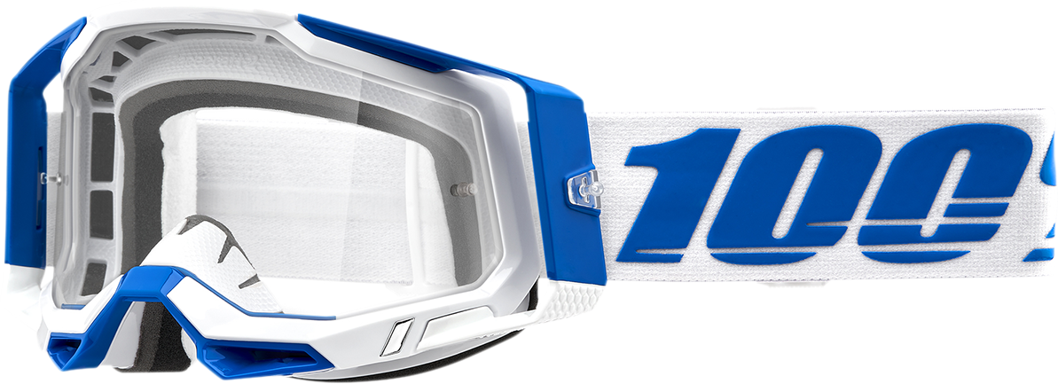 100% Racecraft 2 Goggle Isola with Clear Lens - Perfect for ATV, Motocross, and Off-Road Vehicles