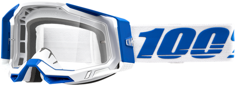100% Racecraft 2 Goggle Isola with Clear Lens - Perfect for ATV, Motocross, and Off-Road Vehicles
