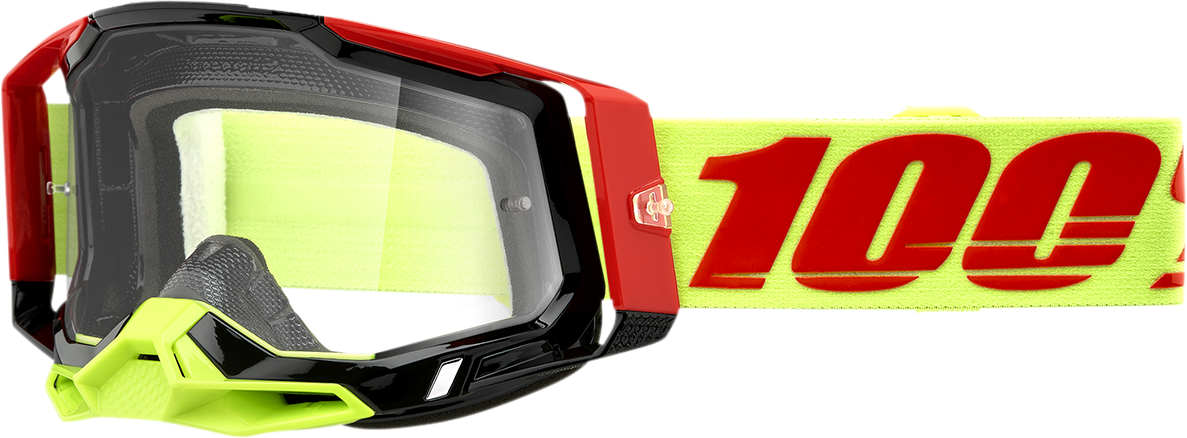 100% Racecraft 2 Goggle - Wiz Clear Lens - Compatible with ATV, UTV, Motorcycle, and Off-Road Vehicles Part #50009-00010