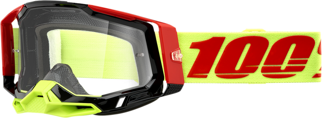100% Racecraft 2 Goggle - Wiz Clear Lens - Compatible with ATV, UTV, Motorcycle, and Off-Road Vehicles Part #50009-00010