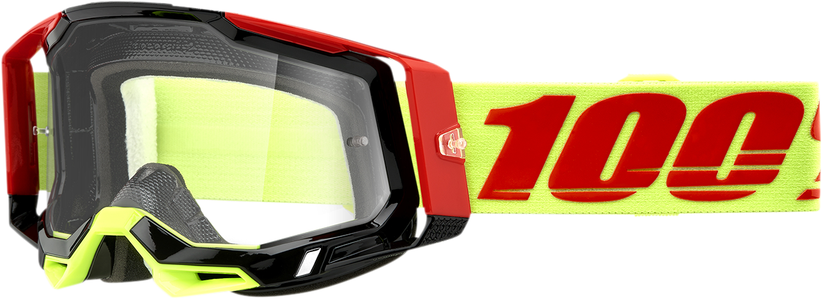 100% Racecraft 2 Goggle - Wiz Clear Lens - Compatible with ATV, UTV, Motorcycle, and Off-Road Vehicles Part #50009-00010