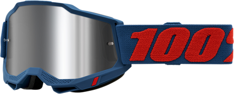 100% Accuri 2 Goggle with Odeon Silver Mirror Lens - Perfect Fit for Mountain Biking and Cycling