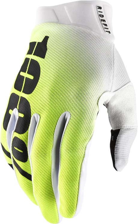 100% Ridefit Gloves - Korpo Yellow, Small | Suitable for Motorcycles and Cycling