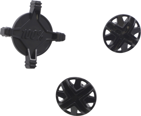 100% Status Visor Screw Kit Black - Part Number 89036-00001 for Adult and Youth Helmets