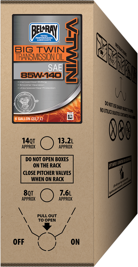 BEL-RAY Big Twin Transmission Oil - 6 U.S. Gallon Bag-In-Box for Harley-Davidson Big Twin Models