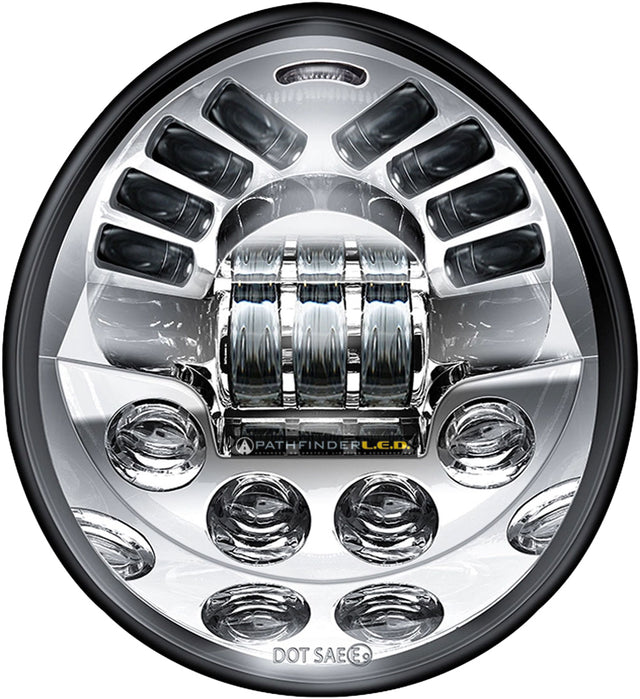 Pathfinder V2VRDC Chrome Headlight for Harley Davidson V-Rod (2002-2009)