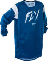 Fly Racing Youth Kinetic Stoke Jersey Navy/White - Youth Off-Road Motorcycle Jersey for Trail and Motocross Use