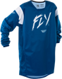 Fly Racing Youth Kinetic Stoke Jersey Navy/White - Youth Off-Road Motorcycle Jersey for Trail and Motocross Use