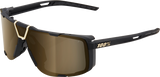 100% Eastcraft Sunglasses - Soft Tact Black Frame with Soft Gold Mirror Lens - Fits ATV, Dirt Bike, and Motorcycle