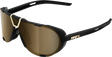 100% Westcraft Sunglasses - Soft Tact Black with Soft Gold Mirror Lens (Part #61046-258-01) – Ideal for Off-Road and Street Vehicles